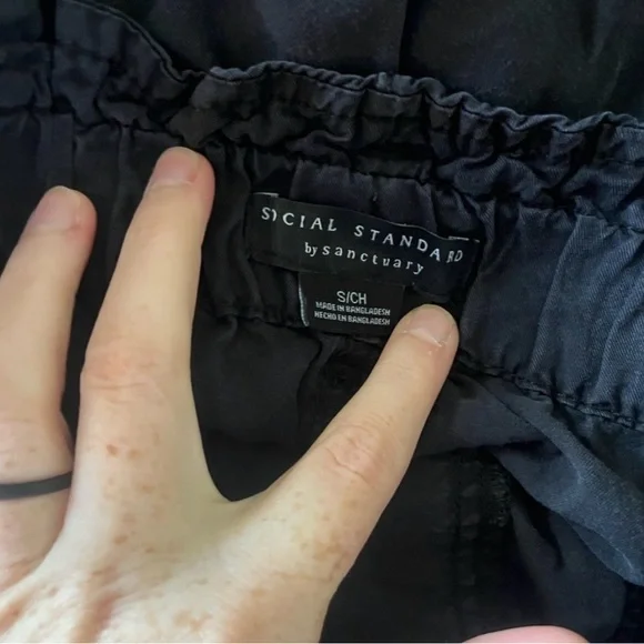 Social Standard by Sanctuary High Waist Melody Paperbag Pants black size small - Picture 2 of 6
